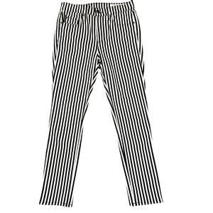 Rag & Bone High-Rise Ankle Skinny Jeans Black White Stripe Womens S Beetlejuice